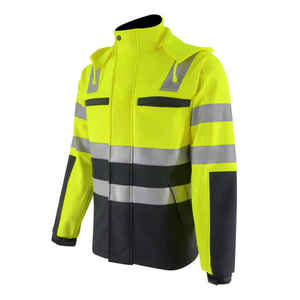 Chaqueta de Seguridad Reflectante Impermeable para Invierno, Ropa de Trabajo de Seguridad de Alta Visibilidad en Tela Oxford - Product Image 2