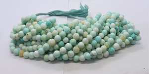 Cuentas Redondas Lisas de Ópalo Azul Peruan AAA de 9-10 mm, Cuentas de Piedras Preciosas de Ópalo Azul Peruano Natural de 16 Pulgadas, Cuentas de Ópalo Redondas Lisas al por Mayor - Product Image 5