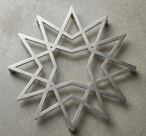 Soporte para ollas de acero inoxidable con forma de estrella, resistente al calor, protector de utensilios de cocina para mesa - Product Image 2