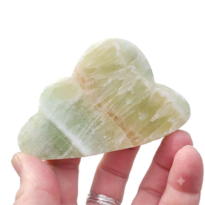 Superbe pierre précieuse en calcite pistache sculptée en forme de nuage, cristal de nuage pour la décoration intérieure - Product Image 6
