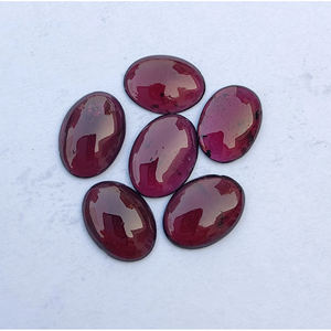 พลอยโกเมนธรรมชาติทรงรีแบบหลังแบนขัดเงา เกรด AAA+ สำหรับทำเครื่องประดับ - Product Image 3