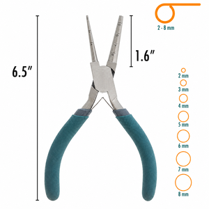 Alicates Profesionales para Hacer Bucles de 2 a 8 mm, Acero Inoxidable, Herramienta para Formar Bucles de Alambre, Fabricación de Joyería, Logotipo Personalizado OEM - Product Image 5