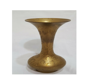 Vase à fleurs décoratif pour la maison, pour fleurs séchées, design gravé, pots à fleurs en métal - Product Image 5