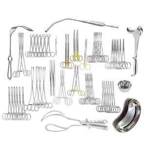 Ensemble de césarienne de qualité supérieure en acier inoxydable, instruments chirurgicaux manuels réutilisables, équipement de chirurgie abdominale fabriqué au Pakistan - Product Image 1