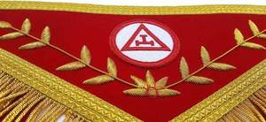 <b>Leather</b> Embroidered Masonic <b>Aprons</b> Handmade Adjustable Deluxe Ceremonial Exclusive Design Safety Pin Customizable High Washable - Product Image 4