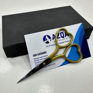 Professional Gold Heart Handle Embroidery <b>Scissors</b> Fine Tip <b>Sewing</b> Thread Cutter for Craft Embroidery Needlework Detail Work - Product Image 2