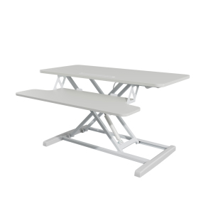 AUKI 910 Size Of Height Adjustable Gas Spring Sit Stand <strong>Desk</strong> Converter Ergonomic Laptop Riser with Keyboard Tray Home Office - Product Image 5