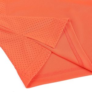 Men's <b>Orange</b> V-Neck Short Sleeve Sporty Casual Shirt Quick Dry Summer Wear - Product Image 6