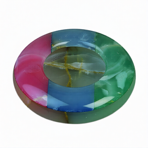 Home Decorative Accessories Patchwork Multicolored Onyx <b>Ashtray</b> New Design Travertine Multicolored Onyx <b>Ashtray</b> - Product Image 2