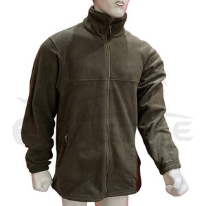 Veste polaire olive homme, légère, chaude, pour l'hiver, avec logo personnalisé, fermeture éclair, pour la randonnée, le camping et les activités de plein air - Product Image 4