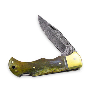 Damascus Steel Folding Knife Handmade Outdoor Pocket Knife Durable Folding Blade <b>Camping</b> Hiking Fishing Everyday Carry <b>Tool</b> - Product Image 5