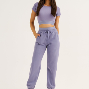 Women’s Relaxed Fit <b>Fleece</b> <b>Jogger</b> Pants With Elastic Cuffs Adjustable Drawstring Waist And Soft Casual Lounge Style - Product Image 3