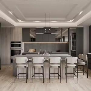 Portes d'armoires de cuisine en caoutchouc MDF SANYANG-Design moderne multifonctionnel différentes couleurs et styles en gros - Product Image 6