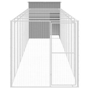 Casa para Perros de Acero Galvanizado Gris Claro 65.0 X 420.1 X 71.3 Pulgadas en Casas y Muebles para Mascotas - Product Image 3