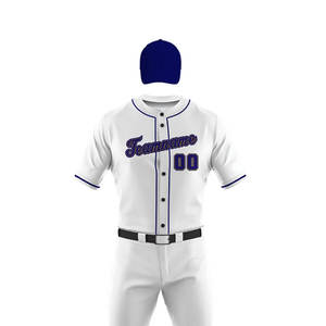 Nouvel arrivage : Ensemble maillot et pantalon de baseball personnalisé de haute qualité, imprimé numériquement, uni, respirant - Product Image 5