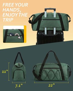 Sac de sport avec compartiment à chaussures, poche imperméable, sac de week-end résistant à l'eau, sac de sport pour la natation, le yoga et l'entraînement - Product Image 5