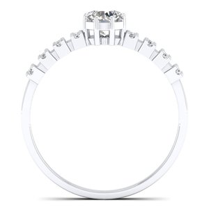 Anillo de compromiso REYES con corte brillante redondo de 0,61 quilates para mujer, joyería fina certificada GRA de Plata de Ley 925 Original - Product Image 4