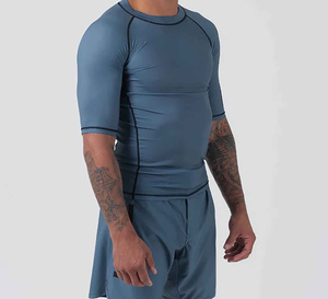 New Adults Women's Quick Dry Fitted MMA Rash Guards Made with Spandex/<b>Polyester</b> for Wholesale Long Sleeve - Product Image 2
