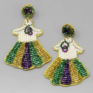 Pendientes de cuentas hechos a mano por diseñadores, joyería elegante para mujeres y niñas a un precio asequible. - Product Image 1