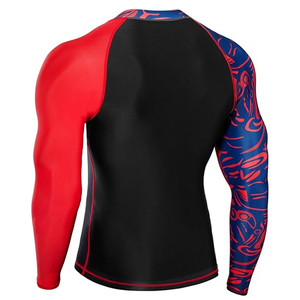 Chemise de compression à manches longues pour homme, imprimé graphique, protection UV, séchage rapide, logo personnalisé, fournisseur OEM - Product Image 2