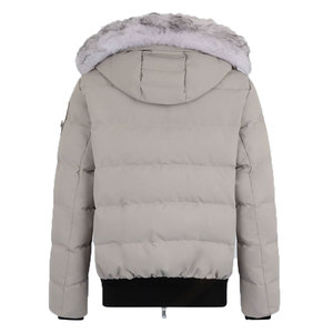 Veste d'hiver à capuche coupe-vent en polyester à manches longues, couleur unie, fermeture éclair intégrale, tendance, décontractée, coupe ajustée pour homme - Product Image 2