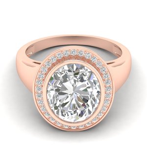 Anillo de Boda REYES Personalizable de Plata de Ley 925 con Corte Ovalado de Moissanita de 5.27ct, Chapado en Oro de 14K, Joyería Fina Personalizada - Product Image 6