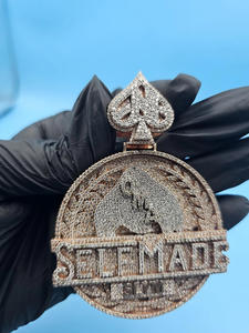 Collar Personalizado con Colgante de Moissanita, Nombre Personalizado, Diamante Simulado, Estilo Hip Hop, para Hombre, Plata de Ley 925 - Product Image 4