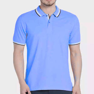 Polo de manga corta para hombre, tejido de punto, transpirable, con logotipo frontal personalizado e impresión, poliéster/algodón - Product Image 5