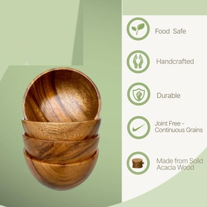ชามไม้ธรรมชาติสำหรับเสิร์ฟผลไม้ ผัก สลัด ของว่าง และของหวาน น้ำหนักเบา ทนทาน และเหมาะสำหรับใช้ในครัวทุกวัน - Product Image 6