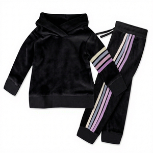 <b>Purple</b> Hooded Eco-Friendly <b>Women's</b> Vintage Lightweight <b>Tracksuit</b> Full Sleeve Solid Sweatpants Casual Spring Wear Adults Outfit - Product Image 4