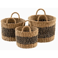 Paniers de rangement pliables en jonc de mer tressé, faits à la main, écologiques, respirants, imperméables et durables, et housses pour pots de fleurs – Vente en gros