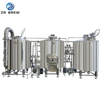 Machine de fabrication de bière artisanale industrielle 500L 1000L 2000L, ensemble complet d'équipement de brasserie en acier inoxydable pour micro-brasserie et pub