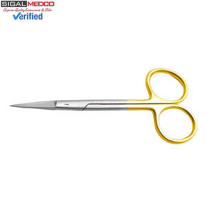 Paquete de 2 Tijeras Manuales de Microdisección Iris, Rectas y Curvas de 4.5 Pulgadas, Instrumentos Quirúrgicos de Punta Fina Super-Cut para Etiquetas Cutáneas y Encías - Product Image 3