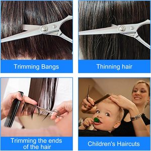 Tijeras Profesionales para Cortar Cabello de 5.5 Pulgadas, Tijeras de Peluquería Pequeñas, Herramientas para Corte de Cabello, Borde Afilado con Ajuste - Product Image 4
