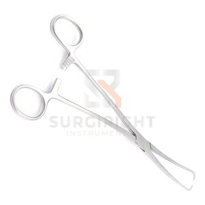 Pince à tenacules double courbée de 9,5 pouces en acier inoxydable, instrument chirurgical gynécologique pour la préhension cervicale par SurgiRight - Product Image 3