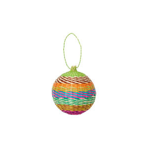 Offre Spéciale : Décoration de Noël Artisanale en Jacinthe d'Eau, Ensemble d'Ornements en Boules Tressées Multicolores Naturelles pour Événements - Product Image 2