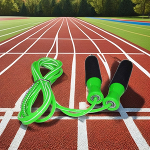 Skipping <b>rope</b> Factory Wholesale Bulk Anti-Tangle Fitness Gym Training Adjustable Blue Pink Beaded Jump <b>Ropes</b> for Students - Product Image 3