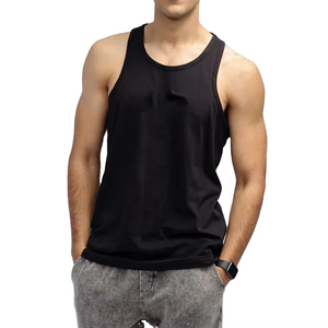 Débardeur sans manches noir pour homme Harry Johnson Production 2026, col rond, tricoté, couleur unie, style décontracté, respirant, en polyester - Product Image 1