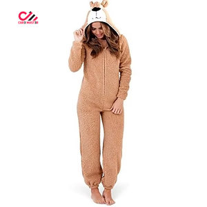 Pyjama d'hiver doux et confortable à manches longues et fermeture éclair sur le devant, à pois, prix avantageux, CARE MASTER, en polaire pour femmes - Product Image 2