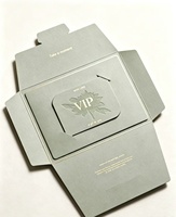 Enveloppe VIP en papier fantaisie personnalisée avec estampage à chaud et logo en relief pour carte de membre, emballage d'invitation ou cadeau