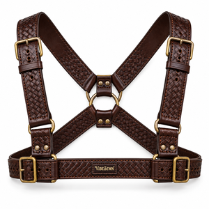 Premium Custom <b>Men</b> Leather <b>Harness</b> Multi Strap Body <b>Harness</b> Adjustable Fit Leather Style Material Fashion Accessory Costume Wear - Product Image 1