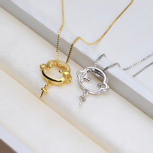 Colgante de Plata S925 con los Doce Signos del Zodiaco, Mono Personalizado con Boca Grande, Bandeja Vacía para DIY, Accesorios y Componentes de Joyería-1337 - Product Image 4