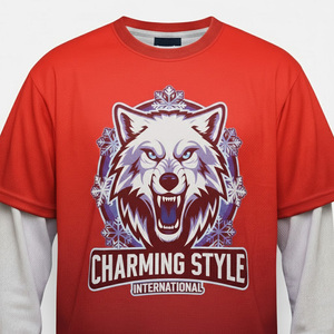 Camiseta Gráfica Oversize con Estampado Digital Personalizado, 275 g/m², Algodón, Corte Desgastado, Bajo sin Rematar, Manga Larga, Estilo Cropped para Hombre - Product Image 3