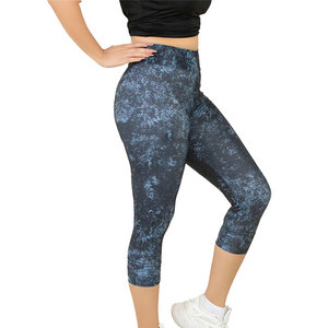 Custom Fully Sublimation <b>Leggings</b> Women Cropped Length <b>Low</b> Waistband Slim Tight Compression Capri <b>Leggings</b> for Adults Wear - Product Image 6