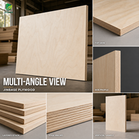 Panneau de contreplaqué décoratif en bois dur Jinbase, écologique, première qualité, 18 mm, placage de bouleau naturel, 1220x2440 mm, E0