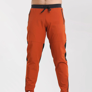 2026 Best Quality Men's Orange Elastic Waist Jogger <b>Pants</b> With Side Pockets Casual Breathable Sweatpants Autumn Wear - Product Image 1