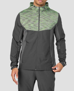 Chaqueta Deportiva Impermeable con Logotipo Personalizado, 100% Algodón, Talla Grande, Ajuste Sólido, Cortavientos para Hombre, Traje Deportivo para Exteriores - Product Image 1