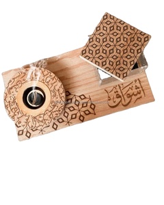 Juego de regalo con incrustaciones de madreperla y quemador de madera maciza Bakhoor, elegante soporte de incienso árabe para Oud Bukhoor, decoración festiva para el hogar - Product Image 6