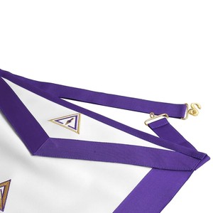 Royal Select Masters Council Apron White <b>Purple</b> Various Materials Masonic Regalia Ceremonial Lodge Freemason Apron - Product Image 4