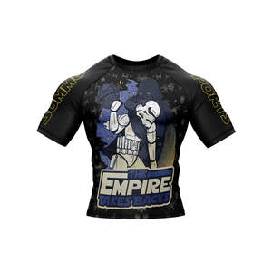 Rashguard MMA personnalisé à manches courtes pour homme - Respirant, confortable, service OEM avec logo personnalisé, haute qualité, couleur et matériau personnalisables - Product Image 3